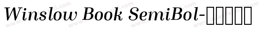 Winslow Book SemiBol字体转换